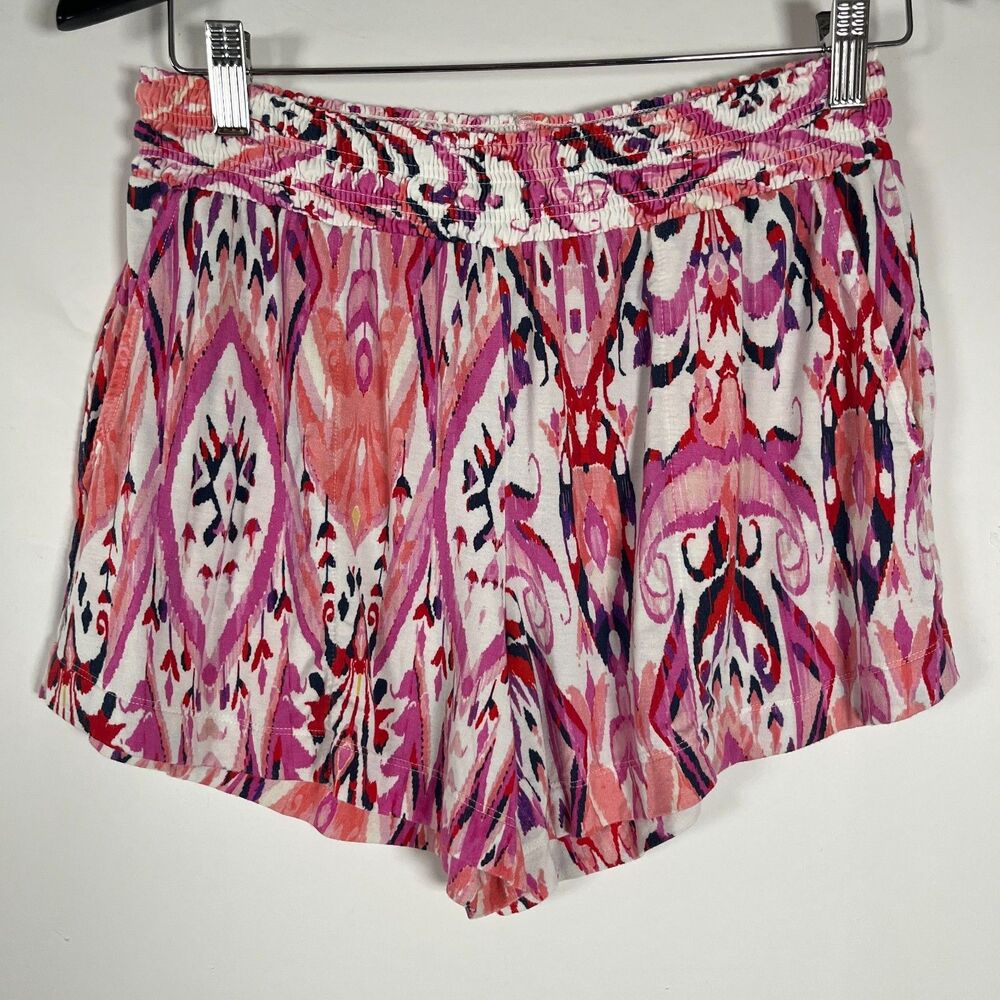 Soma‎ Cool Nights Pajama Shorts Small Ikat Stretch Comfy Casual Lounge Pockets